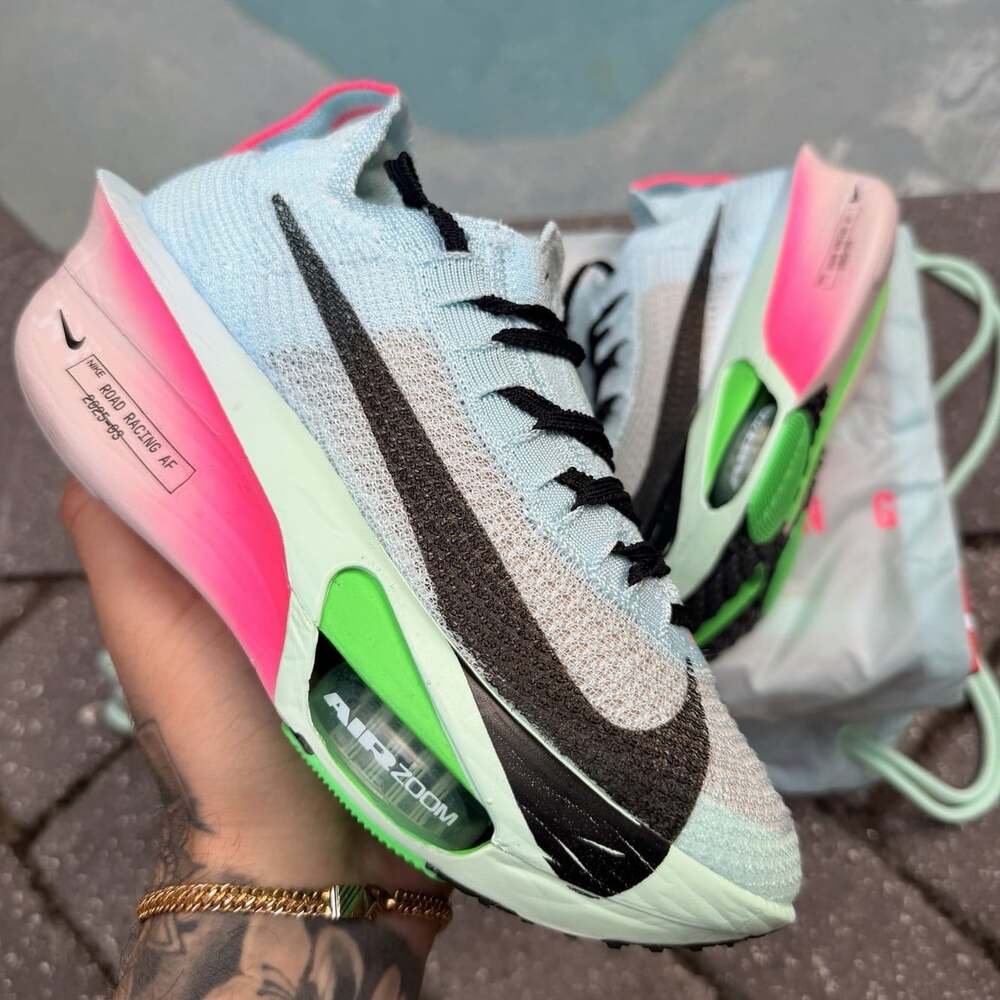 NIKE W AIR ZOOM ALPHAFLY NEXT% 3 GLACIER BLUE MINT (FD8315 400) WMS SZ 5.5